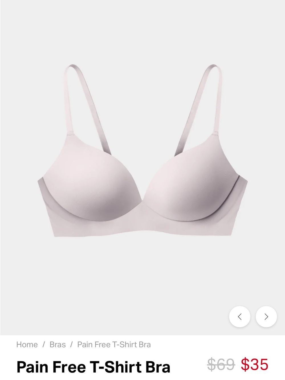 Seamless Light Pink T-Shirt Bra - Pain Free Comfort